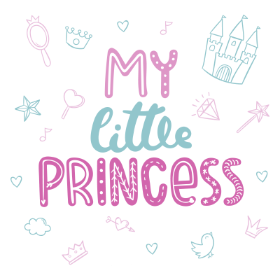 My Little Princess Edition-1 design featuring playful graphics like crowns and stars, perfect for baby items. \n\nCapt
