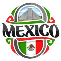 Colorful baby bib featuring a design inspired by Mexico, showcasing the flag and cultural symbols.\n\nCaption: Celebra