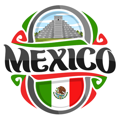 Colorful baby bib featuring a design inspired by Mexico, showcasing the flag and cultural symbols.\n\nCaption: Celebra