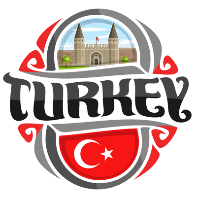 Flag Turkey logo featuring a castle and Turkish flag, representing baby products on sale at pacifier-baby.com.\n\nCapt