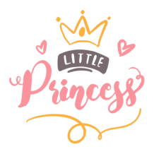 My Little Princess Model-2 design featuring a crown and playful hearts, perfect for stylish baby items.\n\nCaption: Ad