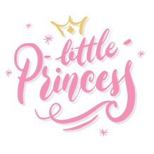 Stylish \"My little princess version-4\" design in pink with a crown, perfect for baby items.\n\nCaption: Adorn your l