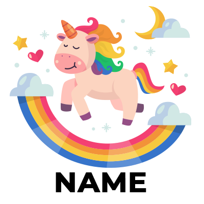 Adorable unicorn design-6, perfect for baby items like pacifiers and bodysuits.\n\nCaption: Embrace magic with our Uni