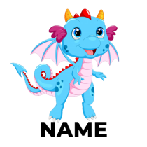 Cute green dragon character with big eyes and wings, perfect for baby products.\n\nCaption: Meet our adorable Dragon v
