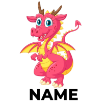 Cute blue dragon character from the Dragon edition-3 baby product line, perfect for pacifiers and accessories.\n\nCapt