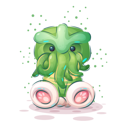 Cute plush toy of a green tentacle animal, perfect addition to baby’s collection of soft toys.\n\nCaption: Discover th