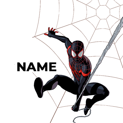 Spiderman pattern-2 design featuring a playful Spiderman, perfect for baby items like bodysuits and bibs.\n\nCaption: 