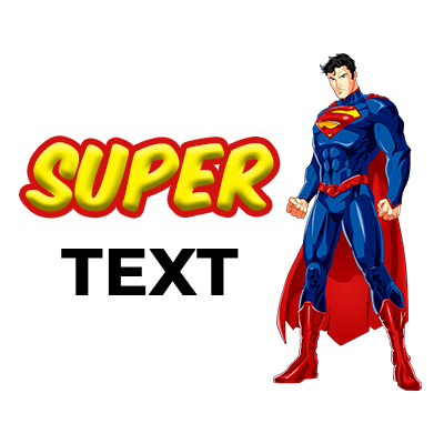 Golden Superman logo model-1, perfect for a stylish touch to baby accessories like pacifiers and bibs.\n\nCaption: Add