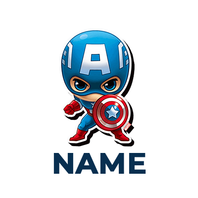 Red target Captain America design featured on baby products for stylish and superhero-themed infants.\n\nCaption: Disc