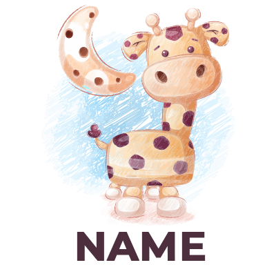 Adorable Funny Animals Cow pattern featuring a cow in a hot air balloon, perfect for baby items.\n\nCaption: Brighten 