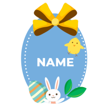 Easter Egg pattern-2 featuring a cute bunny and chick design, perfect for baby products.\n\nCaption: Celebrate spring 
