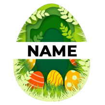 Easter Egg pattern-7, a colorful design featuring vibrant eggs and greenery, perfect for baby products.\n\nCaption: Ce