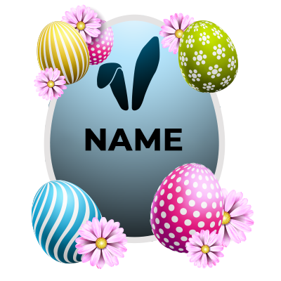 Colorful Easter-themed baby product featuring vibrant eggs and flowers, perfect for springtime celebrations.\n\nCaptio
