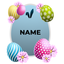 Easter Egg edition-12 with colorful eggs and flowers, perfect for baby-themed celebrations.\n\nCaption: Celebrate your