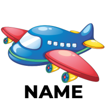 Colorful blue and red toy airplane perfect for babies and young children, ideal for playtime.\n\nCaption: Discover the
