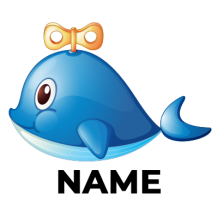 Cute blue toy dolphin with a bow, perfect for engaging babies during playtime.\n\nCaption: Bring joy to playtime with 