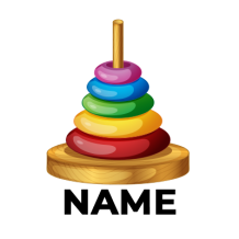 Colorful toy stacking rings on a wooden base, perfect for developing motor skills and coordination in infants and todd