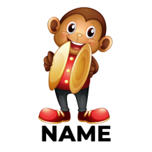 Colorful Toy Monkey holding cymbals, designed for playful engagement in baby rooms.\n\nCaption: Bring joy to playtime 