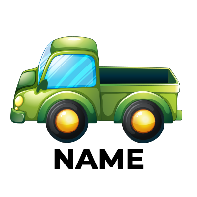 Colorful green toy van designed for babies, featuring a friendly appearance and bright wheels. \n\nCaption: Bring fun 