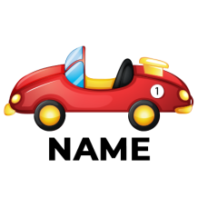 Bright red Toy Sports Car with yellow wheels, perfect for little ones to play and explore.\n\nCaption: Rev up your chi