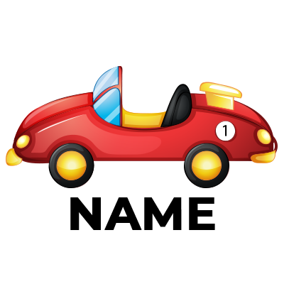 Bright red Toy Sports Car with yellow wheels, perfect for little ones to play and explore.\n\nCaption: Rev up your chi