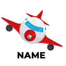 Colorful toy airplane in red and white, perfect for imaginative play for babies and toddlers.\n\nCaption: Discover the