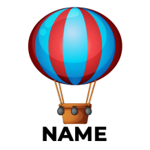 Colorful toy hot air balloon for infants and toddlers, perfect for imaginative play.\n\nCaption: Spark joy and adventu