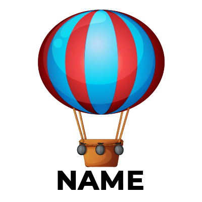 Colorful toy hot air balloon for infants and toddlers, perfect for imaginative play.\n\nCaption: Spark joy and adventu