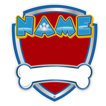 Paw Patrol logo featuring colorful text and a paw print, ideal for baby clothing and accessories.\n\nCaption: Add some