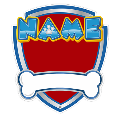 Paw Patrol logo featuring colorful text and a paw print, ideal for baby clothing and accessories.\n\nCaption: Add some