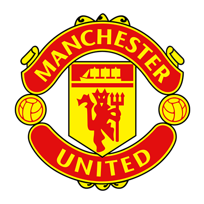 Manchester United Football Club logo, perfect for baby items like bibs and bodysuits at pacifier-baby.com.\n\nCaption: