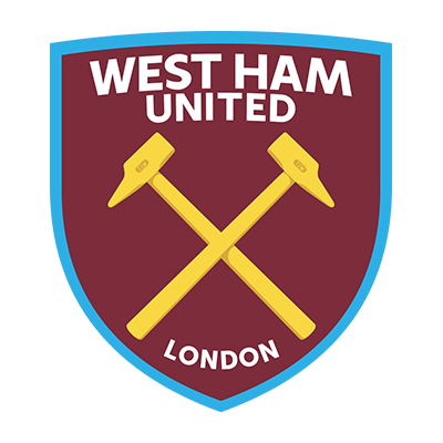 West Ham United Football Club logo, suitable for baby gear like bibs and bodysuits. \n\nCaption: Show your baby\'s tea