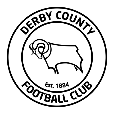 Derby County Football Club logo, suitable for baby items like clothing and accessories.\n\nCaption: Show your little o