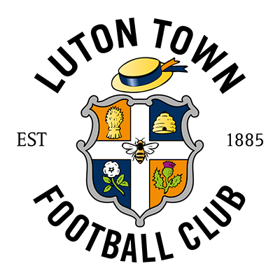 Luton Town Football Club logo for baby items like bodysuits and bibs.\n\nCaption: Celebrate your little fan with Luton