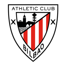 Athletic Bilbao logo featuring red and white stripes inside a shield, perfect for baby gear enthusiasts.\n\nCaption: C