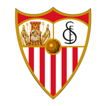 Séville Fútbol Club logo, ideal for baby products like bibs, bodysuits, and pacifiers at pacifier-baby.com.\n\nCaption