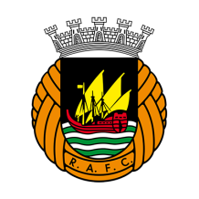 Rio Ave Futebol Clube logo on a black background, ideal for baby apparel and accessories.\n\nCaption: Celebrate your l