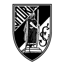 Vitória Sport Clube logo, featuring a shield design suitable for baby items like bodysuits and bibs. \n\nCaption: Show