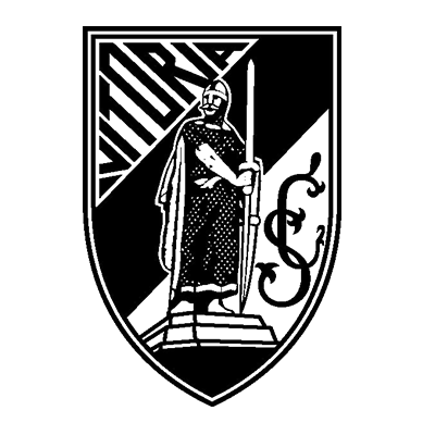 Vitória Sport Clube logo, featuring a shield design suitable for baby items like bodysuits and bibs. \n\nCaption: Show