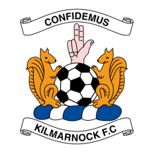 Kilmarnock Football Club logo, suitable for baby products like bodysuits, bibs, and hats.\n\nCaption: Show your team s