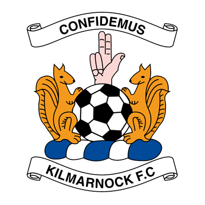 Kilmarnock Football Club logo, suitable for baby products like bodysuits, bibs, and hats.\n\nCaption: Show your team s