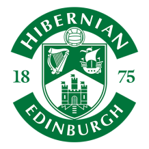 Hibernian Football Club logo, suitable for baby items like pacifiers, bodysuits, and bibs.\n\nCaption: Celebrate your 