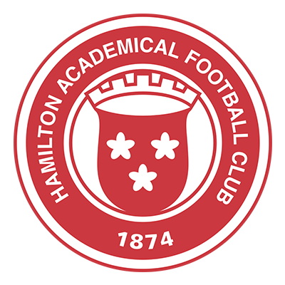 Hamilton Academical Football Club logo, perfect for baby gear like bodysuits, hats, and bibs.\n\nCaption: Dress your l