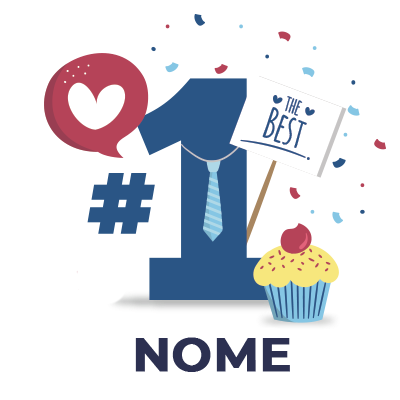 Celebration graphic featuring a #1 with a cupcake and a \"The Best\" sign, perfect for a baby’s birthday celebration.\