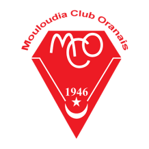Mouloudia Club Oranais logo on a red diamond background, perfect for baby products like pacifiers and clothing.\n\nCap