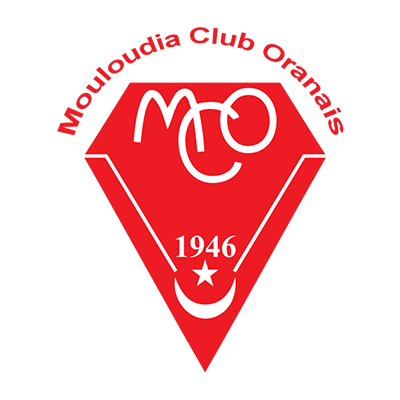 Mouloudia Club Oranais logo on a red diamond background, perfect for baby products like pacifiers and clothing.\n\nCap