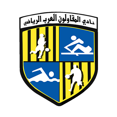 This is an emblem representing the Arab Contractors Sporting Club, featuring various sports icons in a colorful design. \n\nCapt