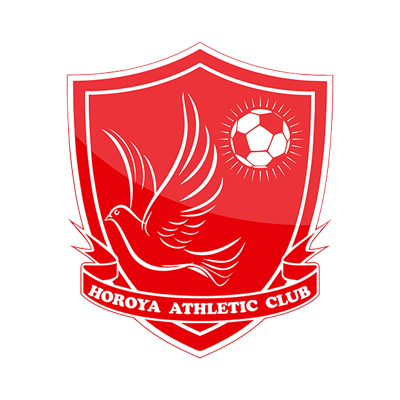 Horoya Athlétic Club logo in red, featuring a bird and a soccer ball, suitable for baby apparel and accessories.\n\nCa