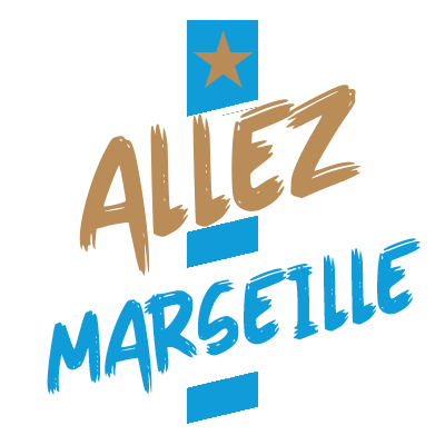 Olympique de Marseille baby items, featuring pacifiers, bodysuits, and bibs for young fans.  \n\nCaption: Celebrate ti