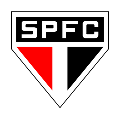 São Paulo Futebol Clube logo on a black background, ideal for baby items like bodysuits and accessories.\n\nCaption: S